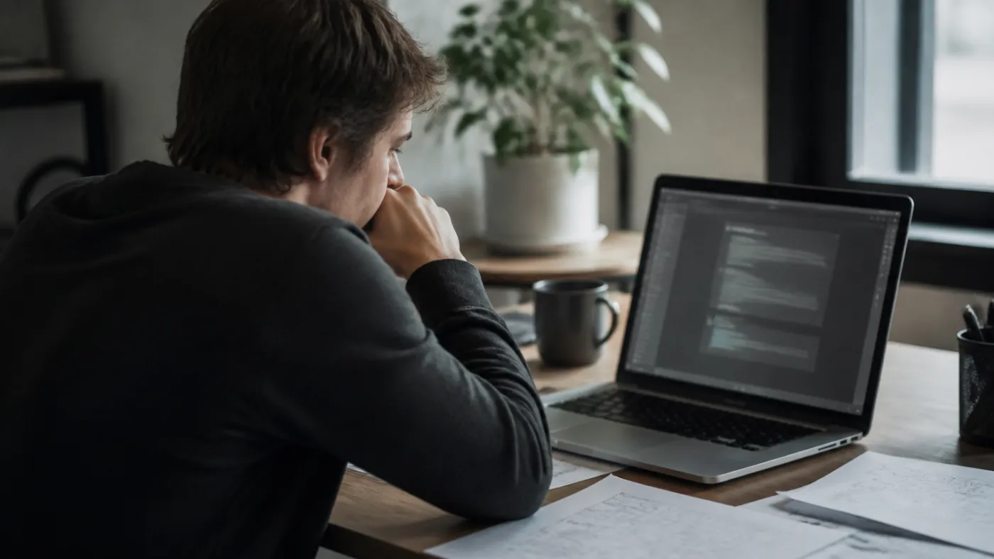 user troubleshooting Tor Browser on a laptop